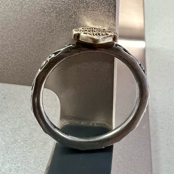 Harley-Davidson Silver Band with Gold Accent - Picture 4 of 5